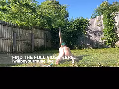 Rinsing Off My Naked Body With A Hose In Slow Motion