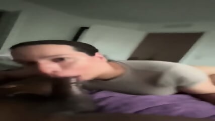 Tranny gobbling on cock