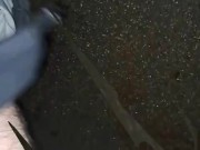 trans girl pees in public