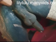 Heavily tattooed transgender gape and stretch her prolapse asshole