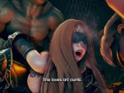 Female knight lose to monster ork – ep.1