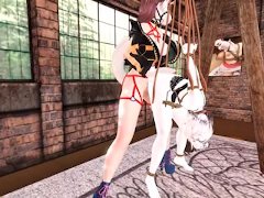 Furry Is Gagged And Fucked by a Tgirl