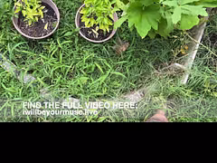 Watering My Vegetable Garden with My Piss